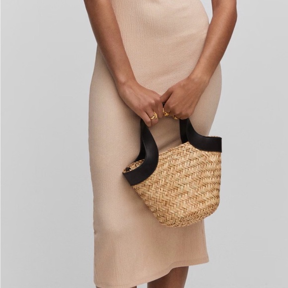 Mango One Shoulder Tan Dress - Picture 2 of 4